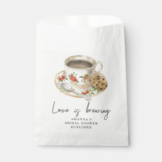 Liebe braut Kaffee Brautparty Geschenktütchen (Vorderseite)