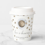 Liebe braut Kaffee Brautparty Pappbecher (Vorderseite)