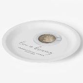 Liebe braut Kaffee Brautparty Pappteller (Schrägansicht)