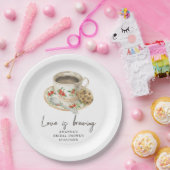 Liebe braut Kaffee Brautparty Pappteller (Party)