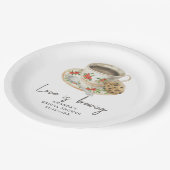 Liebe braut Kaffee Brautparty Pappteller (Schrägansicht)