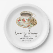 Liebe braut Kaffee Brautparty Pappteller (Vorderseite)