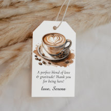 Liebe Braut Kaffee-Dusch-Dankeschön-Geschenkanhäng