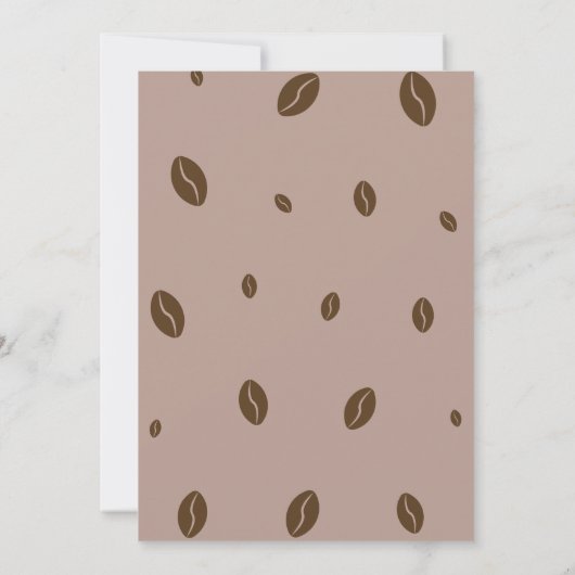 Liebe braut Kaffee fallen Brautparty Einladung (Rückseite)