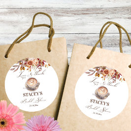 Liebe braut Kaffee fallen Brautparty Gefallen Runder Aufkleber