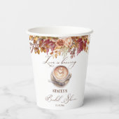 Liebe braut Kaffee fallen Brautparty Pappbecher (Rückseite)