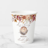Liebe braut Kaffee fallen Brautparty Pappbecher (Vorderseite)