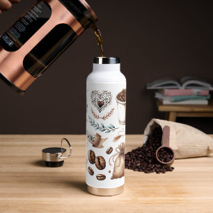 Liebe braut Kaffee heiß und kalt Trinkflasche