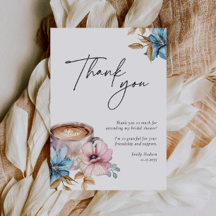 Liebe braut Kaffee-Hochzeitsdusche Dankeskarte