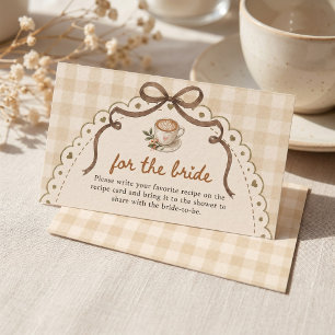 Liebe braut Kaffee Vintage Floral Custom Begleitkarte