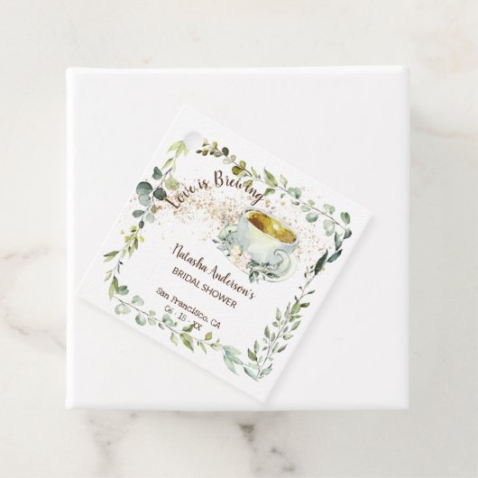 Liebe braut Kräutertee-Brautparty Geschenkanhänger (Beispiel)