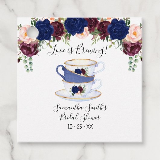 Liebe braut Marinesee-Brautparty Geschenkanhänger (Vorderseite)