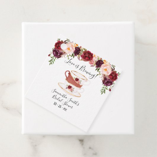 Liebe braut Marsala Tee Brautparty Geschenkanhänger (Beispiel)