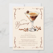 Liebe braut Martini-Brautparty Einladung (Vorderseite)