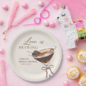 Liebe Braut Martini Brautparty Paper Teller (Party)