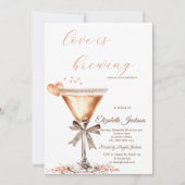 Liebe braut Martini Glitzer Tropfen Einladung (Vorderseite)