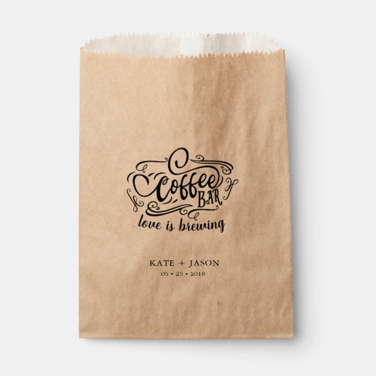 Liebe braut Monogramm-Gastgeschenk Hochzeit Geschenktütchen (Vorderseite)