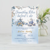 Liebe braut Party delft blauen Chinoiseri Einladung (Stehend Vorderseite)