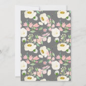 Liebe Braut Pink Bridal Teedusche Invi Einladung (Rückseite)