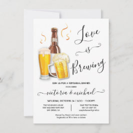 Liebe braut Probe Dinner Beer Einladung