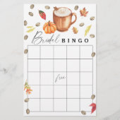 Liebe braut Pumpkin Brautparty Bingo-Spiel (Vorderseite)