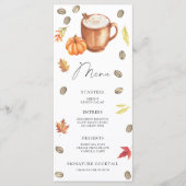 Liebe braut Pumpkin Brautparty Menü Menükarte (Vorderseite)