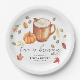 Liebe braut Pumpkin Coffee Brautparty Pappteller