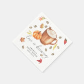 Liebe braut Pumpkin Coffee Brautparty Serviette (Ecke)