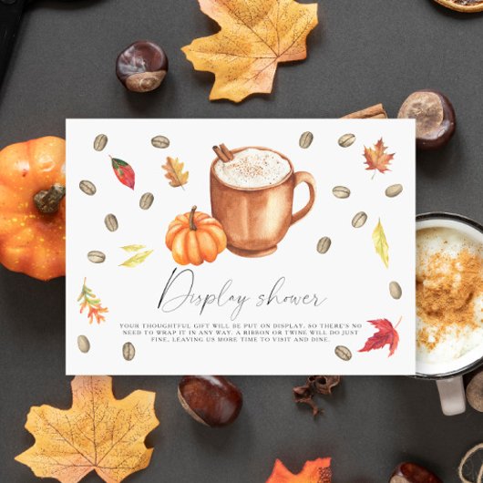 Liebe braut Pumpkin Latte Display Dusche Begleitkarte