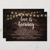 Liebe braut, rustikales Brautparty Party Einladung (Vorne/Hinten)