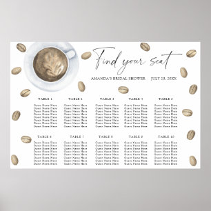 Liebe braut Sitzkarte für Hochzeiten Poster