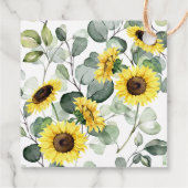 Liebe Braut Sonnenblumen Tee Brautparty Gefallen Geschenkanhänger (Rückseite)