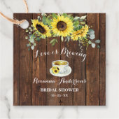 Liebe Braut Sonnenblumen Tee Brautparty Gefallen Geschenkanhänger (Vorderseite)