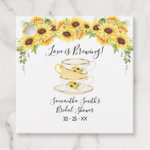Liebe braut Sonnenblumen Tee Brautparty Geschenkanhänger