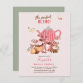 Liebe braut! Tea Party BIRTHDAY SHOWER lädt ein (Vorne/Hinten)