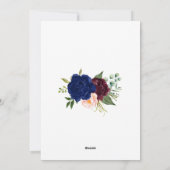 Liebe Braut Tee Brautparty Marine Einladung (Rückseite)