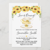 Liebe Braut Tee Sonnenblumen Dusche Einladung (Vorne/Hinten)