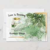 Liebe braut Tropical Palm Tee Brautparty Einladung (Vorderseite)