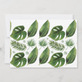 Liebe braut Tropical Palm Tee Brautparty Einladung (Rückseite)