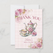 Liebe braut Vintages Viktorianisches Brauttee-Part Dankeskarte (Vorderseite)