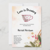 Liebe Braut Weihnachts Tee Brautparty Invita Einladung (Vorderseite)