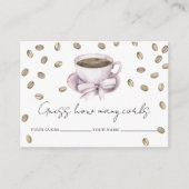 Liebe braut Wie viele Korken bridal Spiel Begleitkarte (Vorderseite)