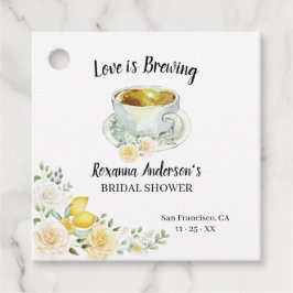 Liebe Braut Zitronen & Rose Tee Brautparty Geschenkanhänger