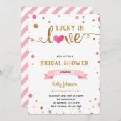 Liebe Brautdusche Einladung zum Glück (Vorne/Hinten)