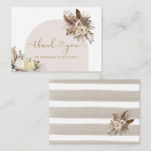 Liebe BrautduscheBlume Pumpki Mitteilungskarte (Vorne/Hinten)