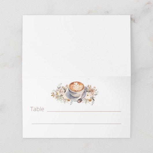 Liebe Brautisch Platzkarte (Außenseite Aufgefaltet)