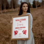 Liebe Brautparty Begrüßungszeichen Poster