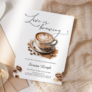 Liebe Brautparty Kaffee Einladung