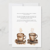 Liebe Brautparty Kaffee Rustikal Einladung (Rückseite)