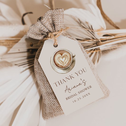 Liebe Brautparty mit Kaffee  Geschenkanhänger